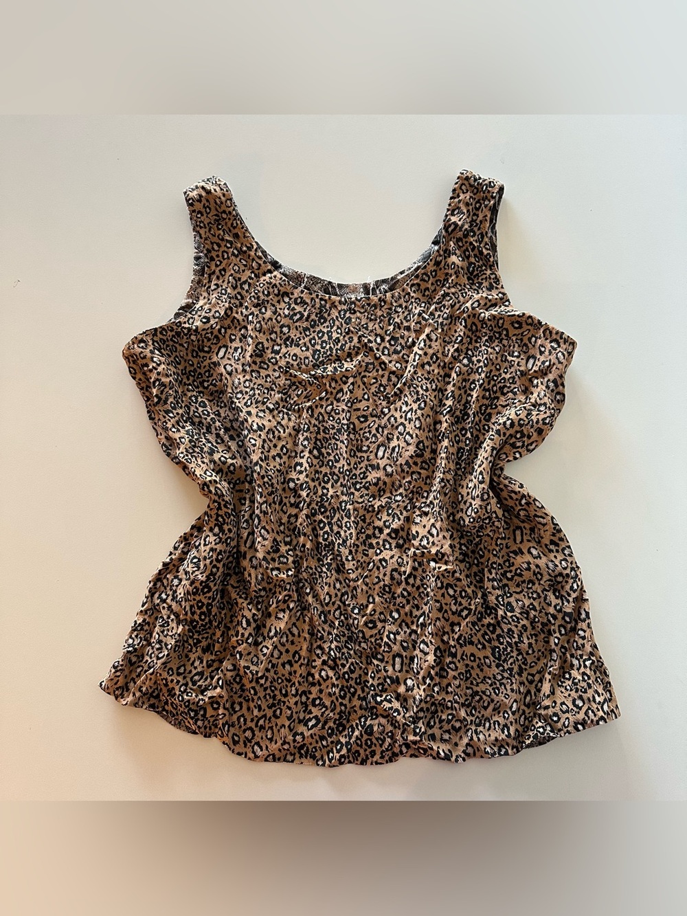 Vintage Y2K Reversible Silk Leopard Snakeskin Tank M? Club Baddie